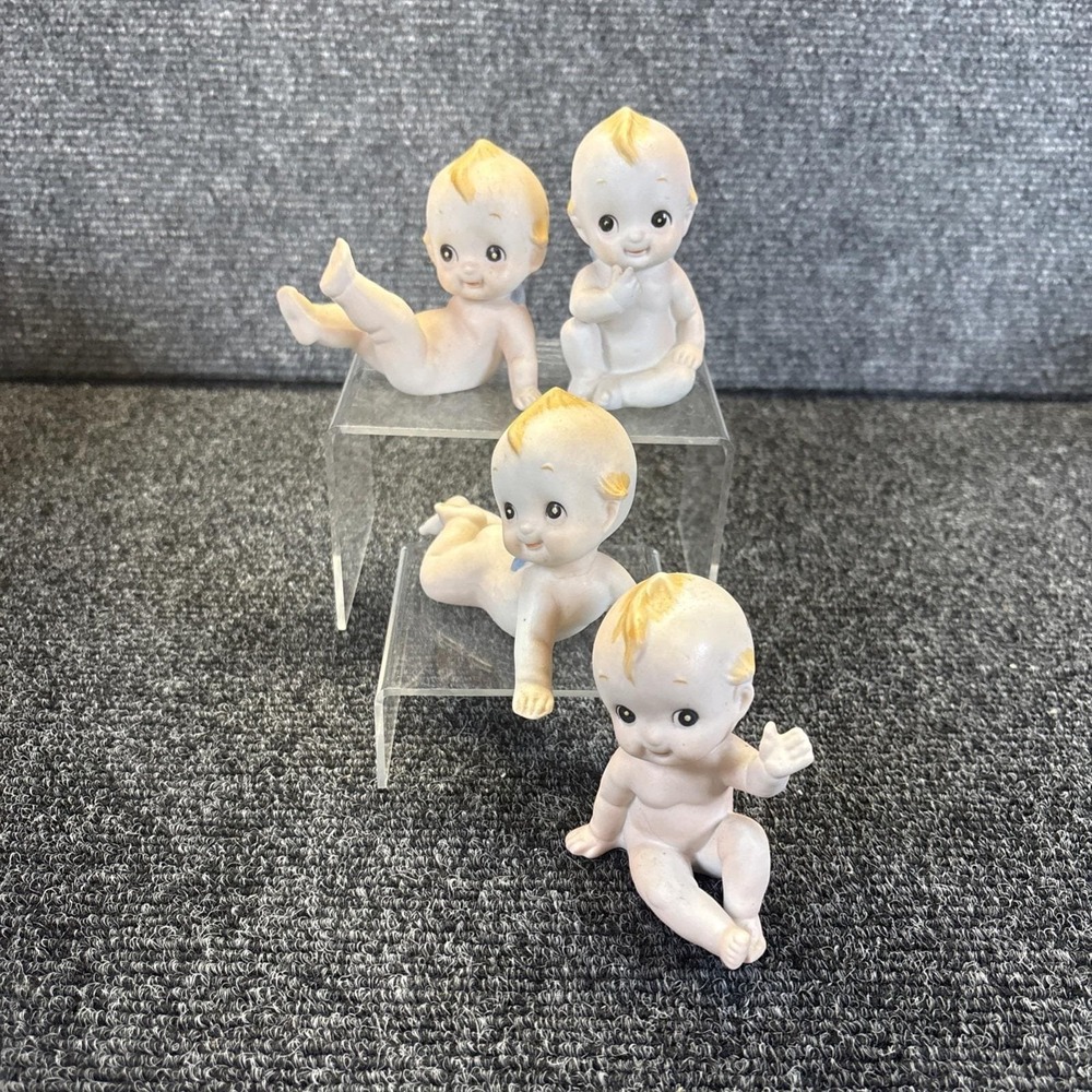 Vtg~Kewpie Doll~Set of 4~Cake Toppers/Baby Shower/Nursery Decor